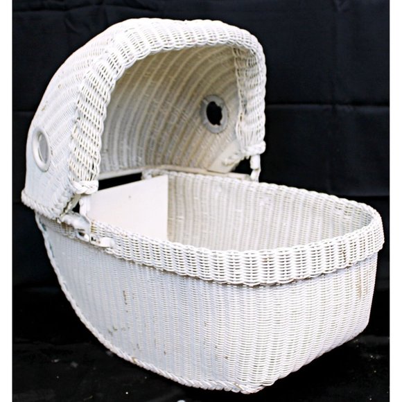 Unbranded | Toys | Vtg Baby Doll Rocking Carrier Bassinet Basket Cradle ...